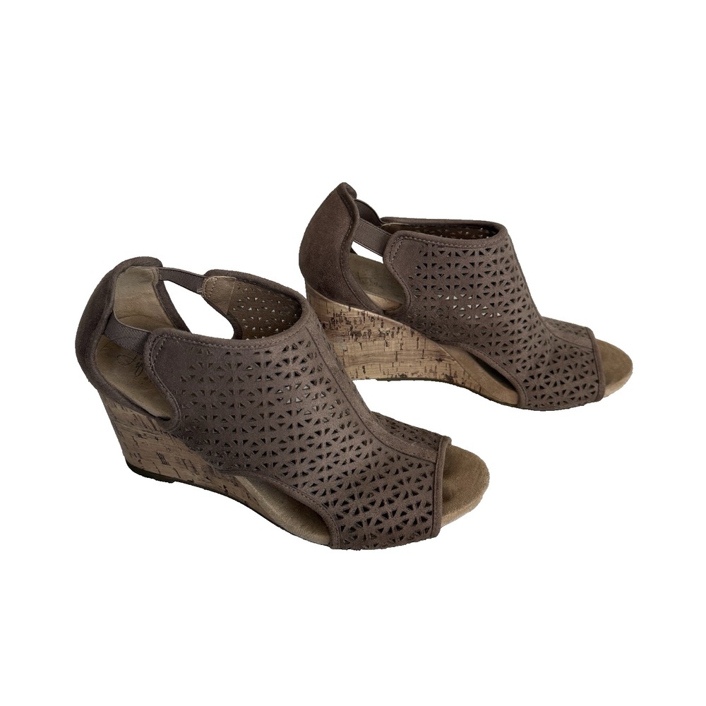 Life Stride 3" Wedge Hinx 2 Open Toe Sandal 8.5M Boho Comfort Flex Support